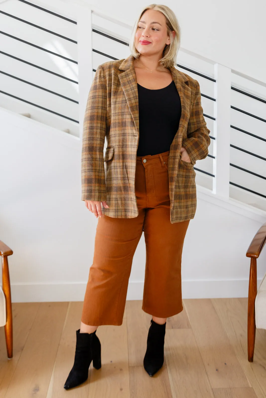 World Class Plaid Blazer - Haptics